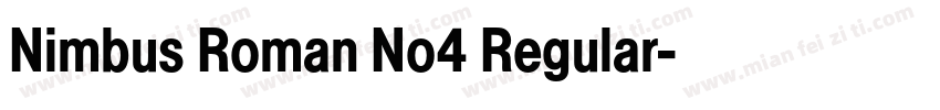 Nimbus Roman No4 Regular字体转换
